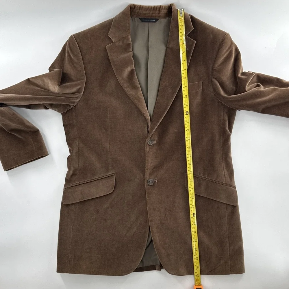 Banana Republic Men Velvet Blazer 40R Brown Sport Coat Cotton Jacket 2 Button
